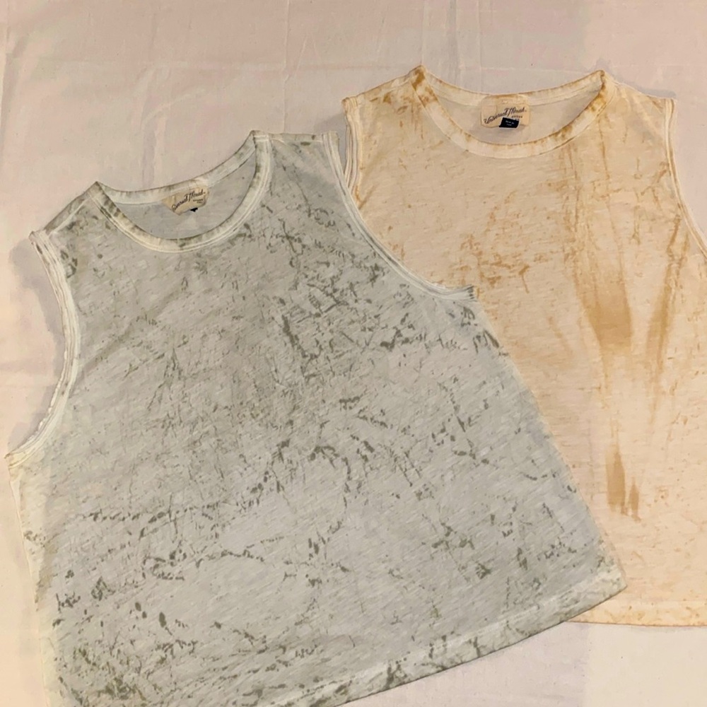 Universal Thread | Women's Tank Top Duo | Pale Green & Light Beige | Size M
